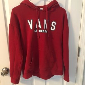 Vans red sweatshirt/hoodie size S!